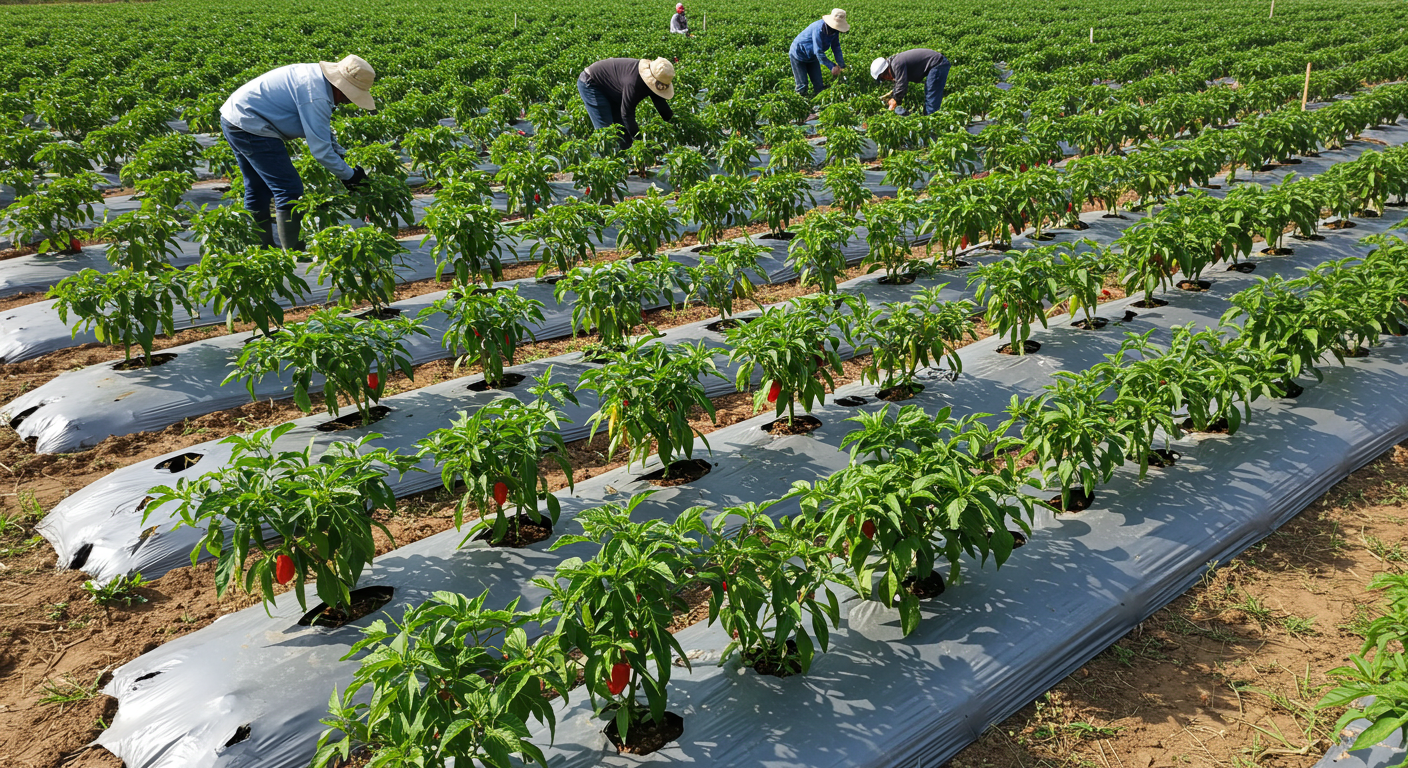Ghanaian farm landscape showing fresh produce ready for pre-harvest reservation